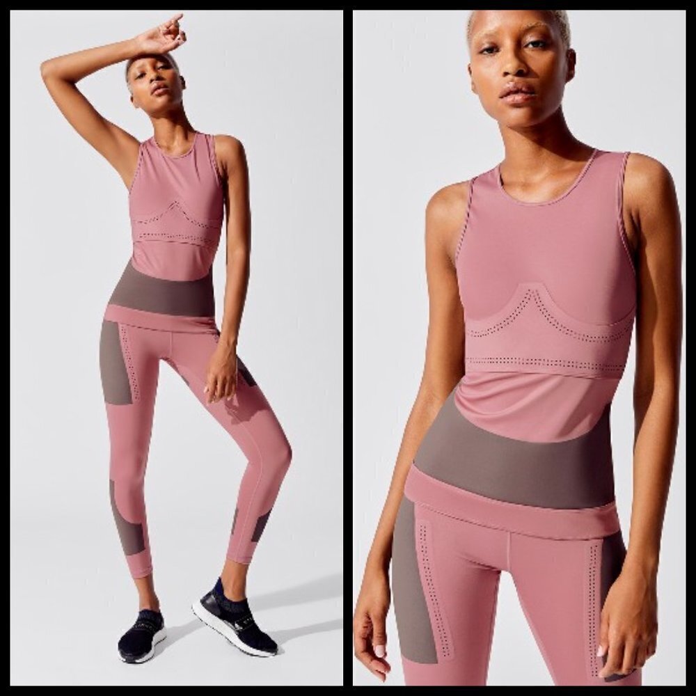 Adidas by Stella McCartney Rose and Charcoal Tank Top